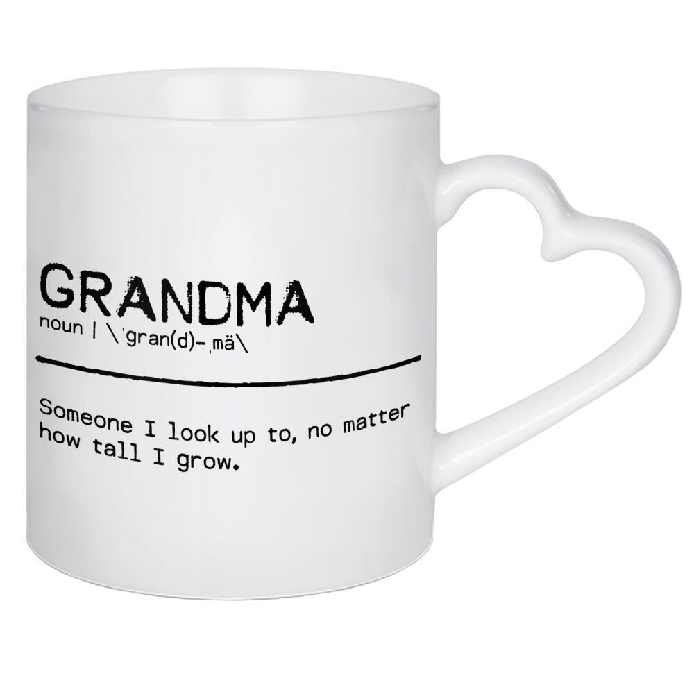 Herztasse "Grandma Quote" artboxONE - Typografie,Schwarzweiß,Liebe