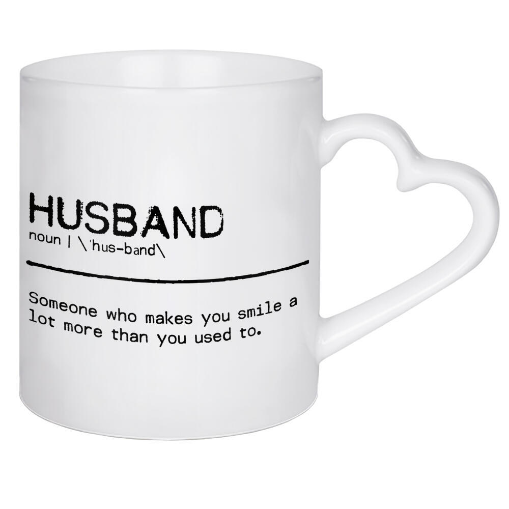 Herztasse "Husband Quote" artboxONE - Typografie,Schwarzweiß,Liebe,Männer