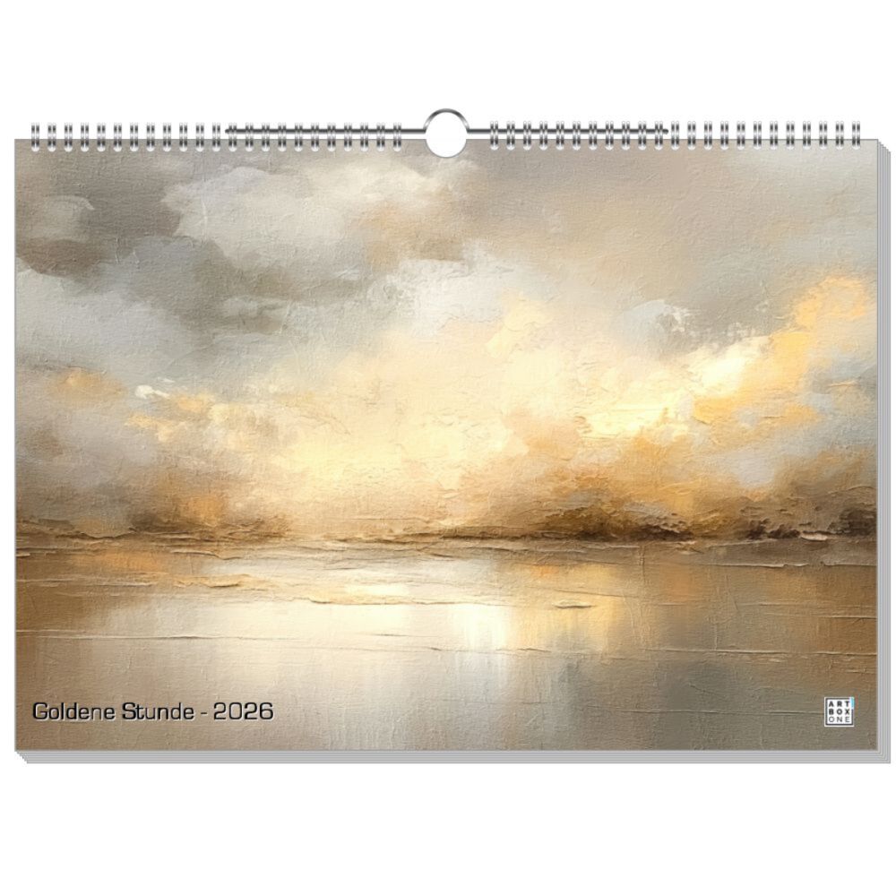 artboxONE Wandkalender A3 2025 Goldene Stunde Abstrakt