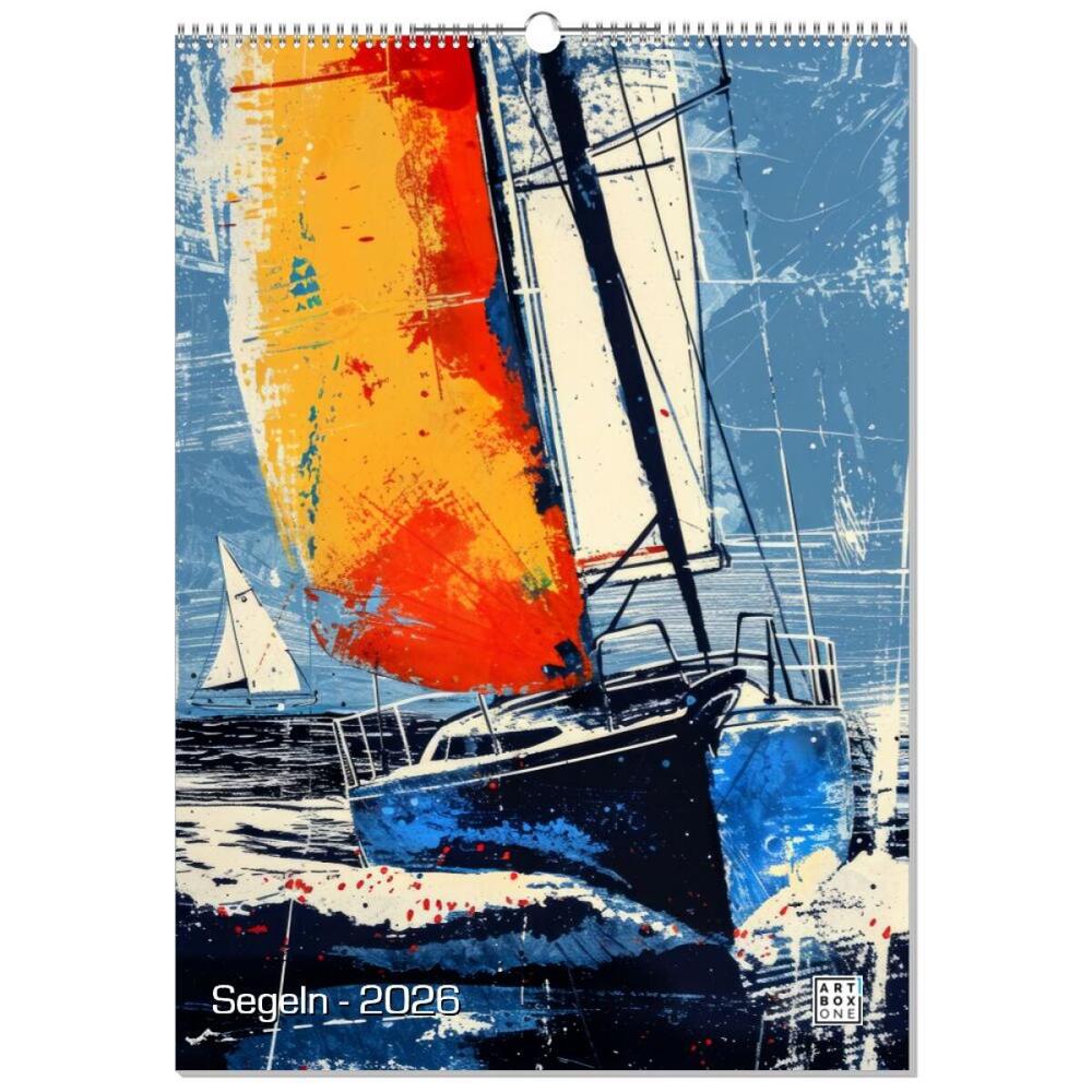 artboxONE Wandkalender A2 2026 Segeln Segelboot