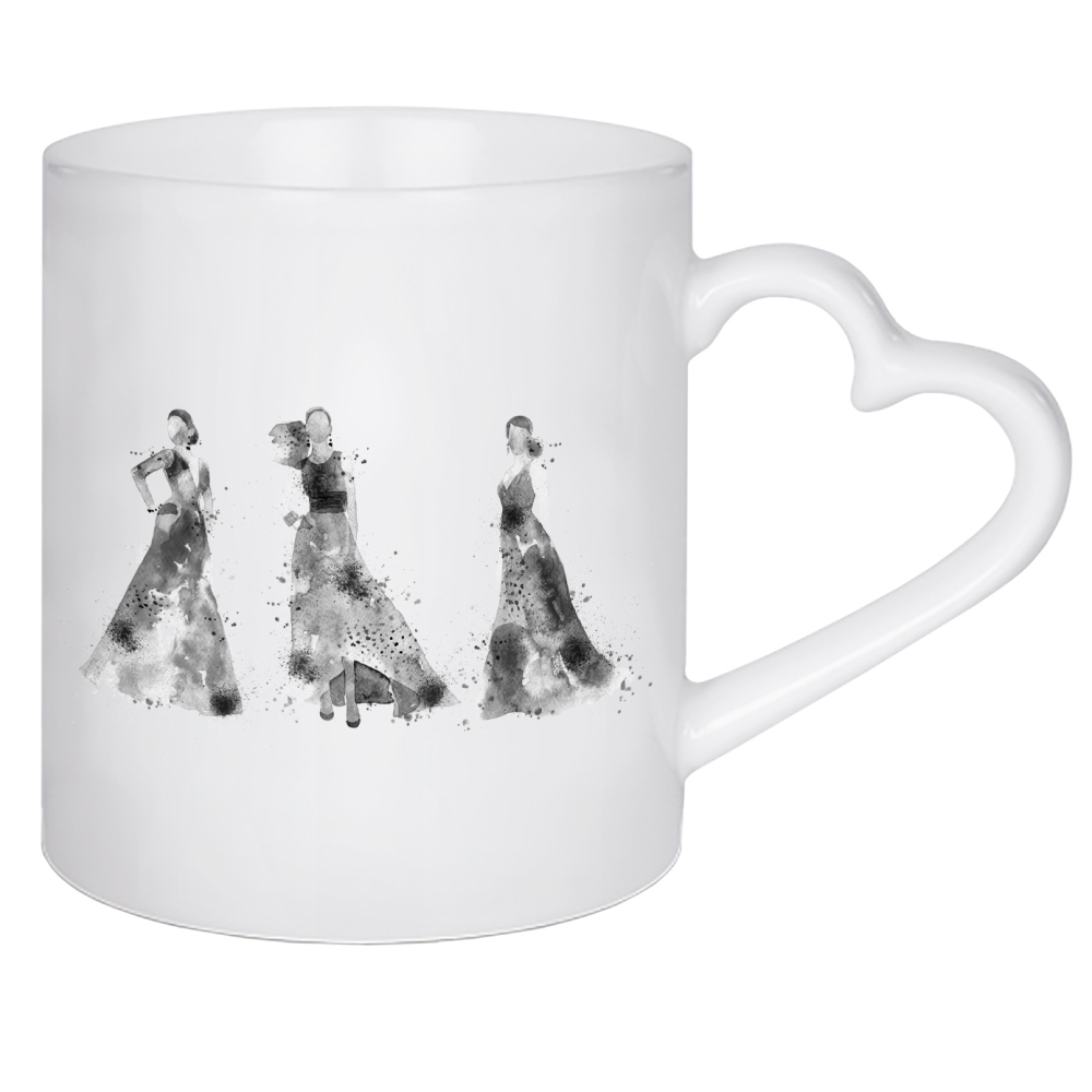 Herztasse "Black ink dresses" artboxONE - Menschen,Schwarzweiß,Fashion