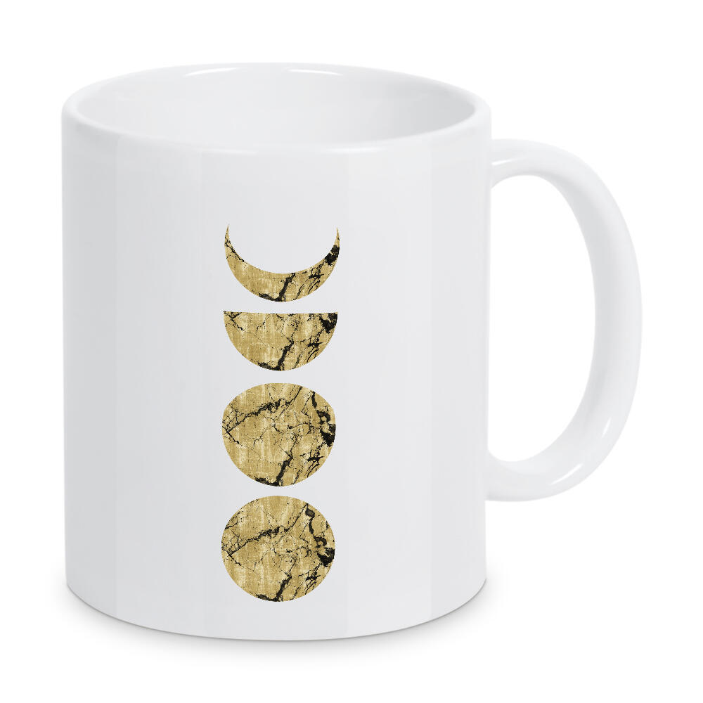 Tasse "Gold Marble Moon Phases" artboxONE - Abstrakt,Architektur - Gold,Black,Marble,Circle,Moon,Geometry,Geometric,Scandinavian,Nordic,Minimal