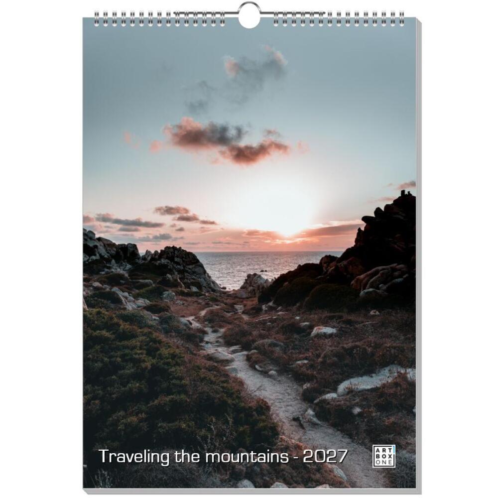 artboxONE Wandkalender A3 2026 Traveling the mountains Reise