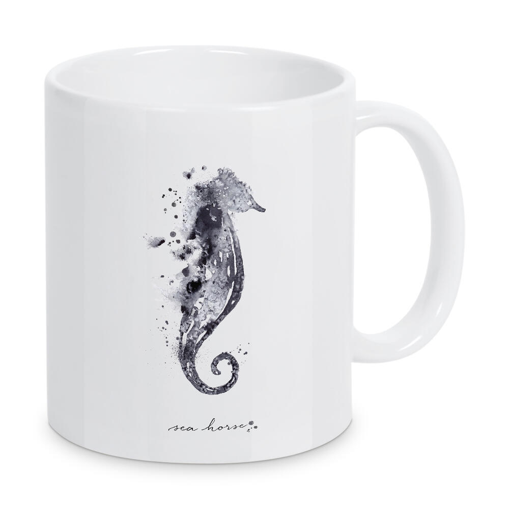 Tasse "Monotype seahorse black" artboxONE - Natur,Tiere,Schwarzweiß
