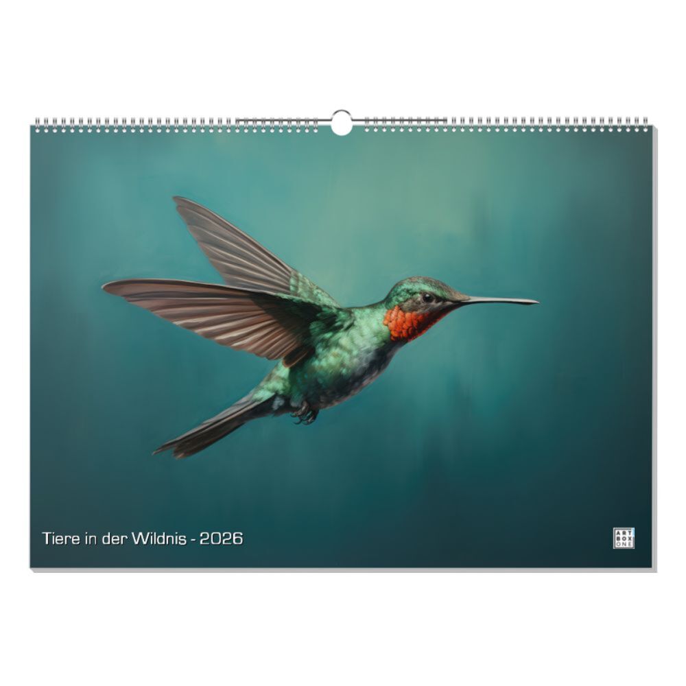 artboxONE Wandkalender A2 2026 Tiere in der Wildnis Tiere