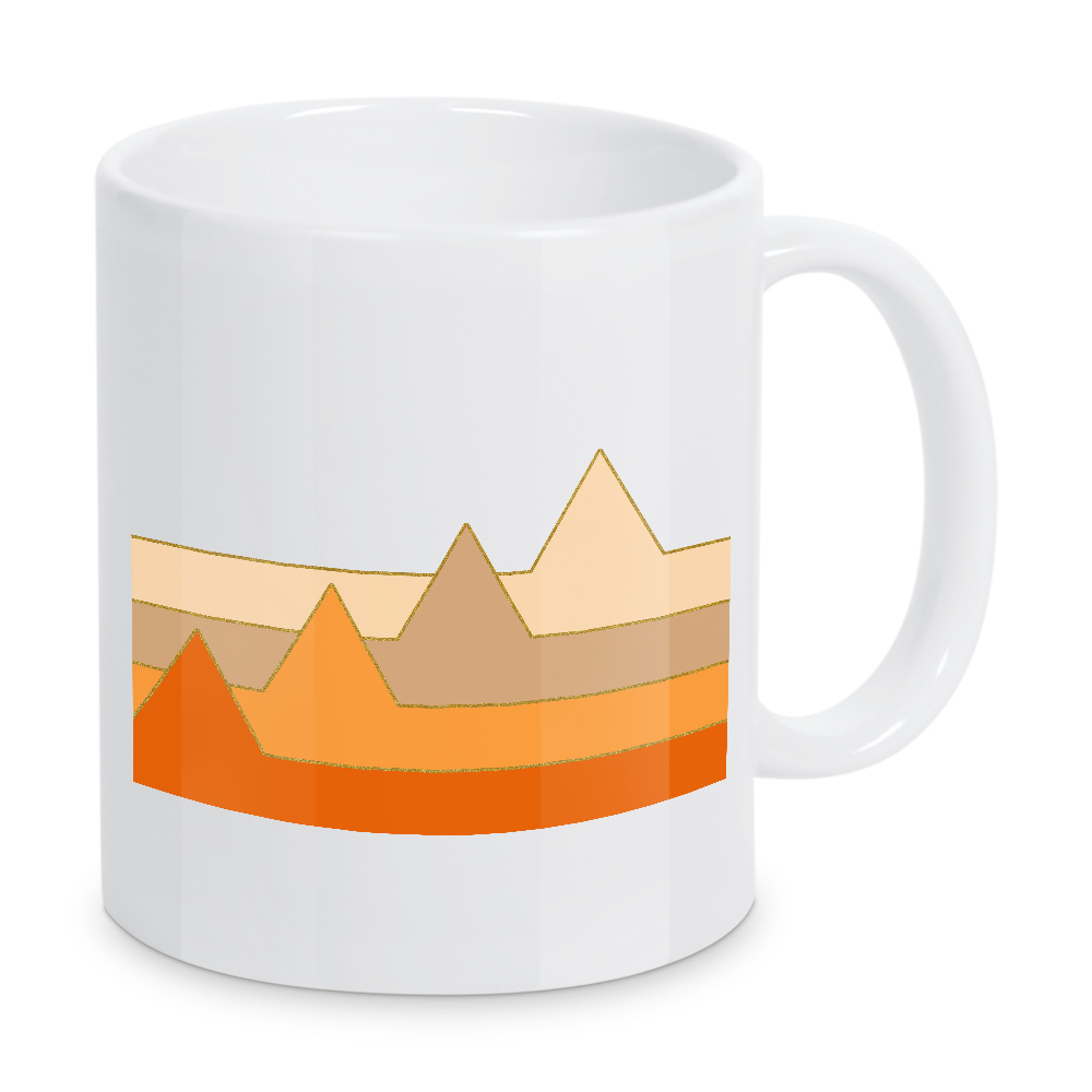 Tasse "Orange Mountains" artboxONE - Abstrakt,Geometrie