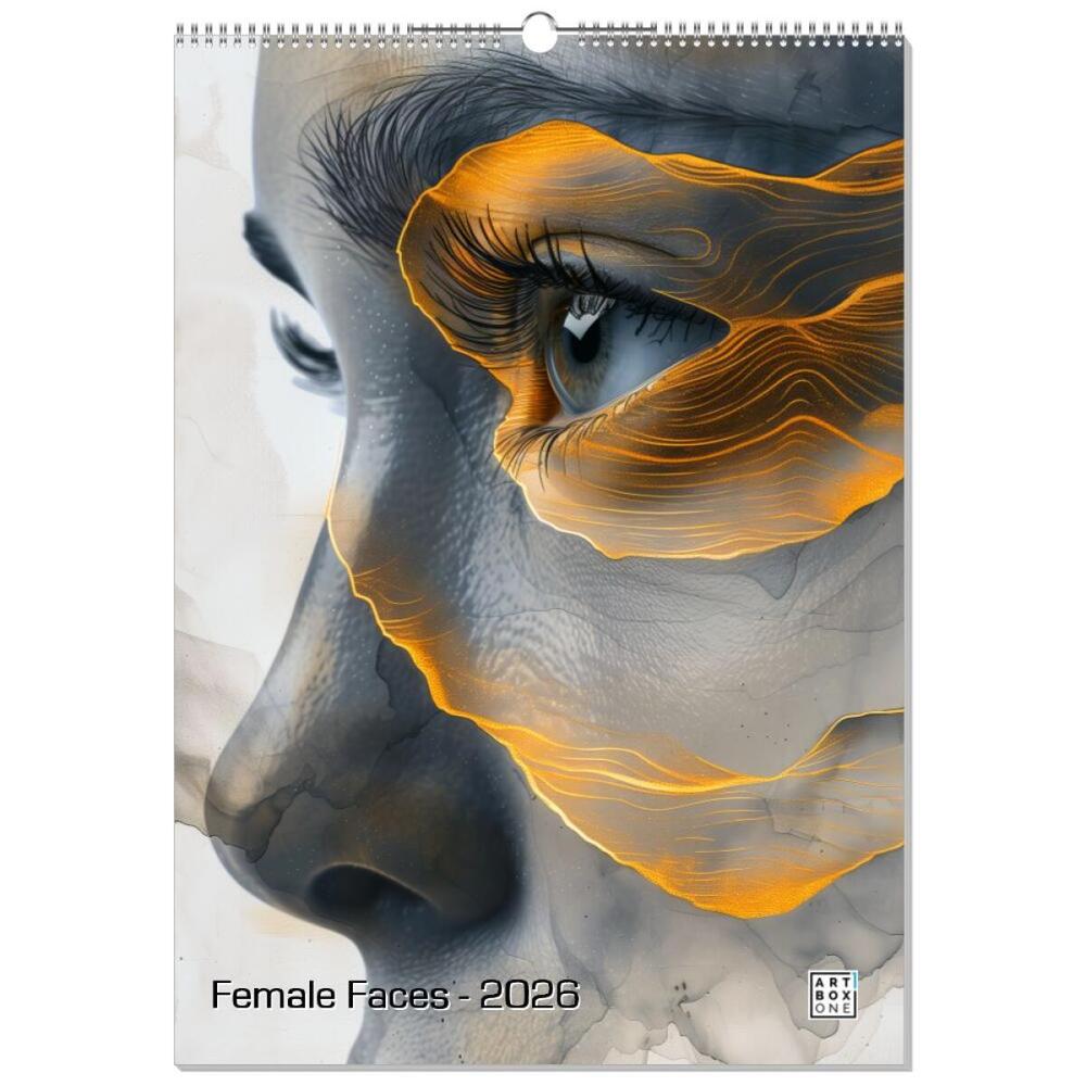 artboxONE Wandkalender A2 2026 Female Faces Frauen