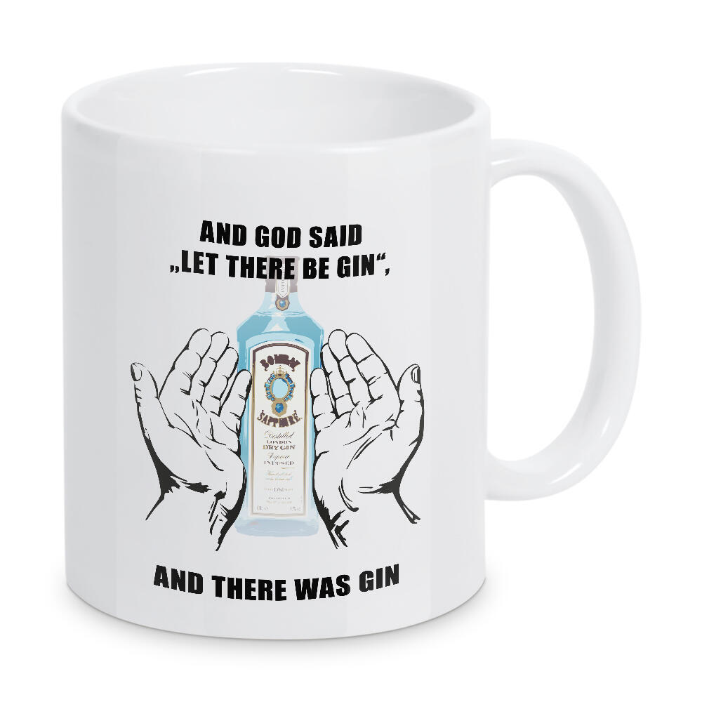 Tasse "Let there be Gin" artboxONE - Typografie,Essen & Trinken,Männer,Essen & Trinken / Alkohol,Lustig