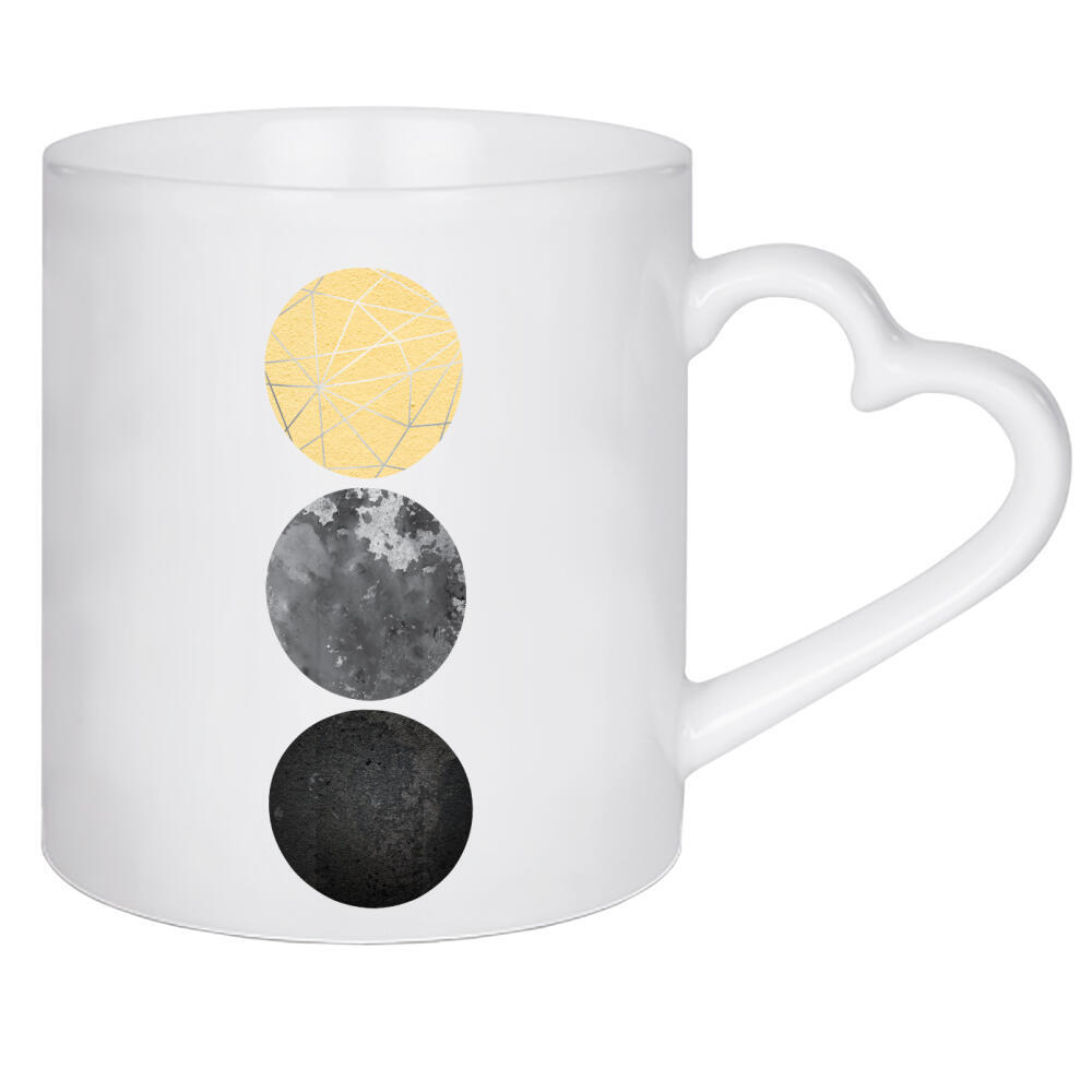 Herztasse "Circular Minimalism" artboxONE - Schwarzweiß,Geometrie