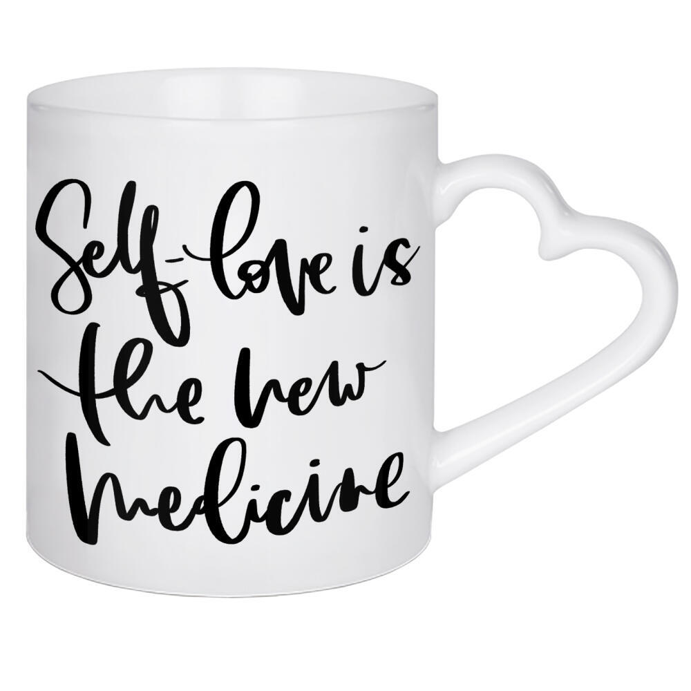 Herztasse "Self-love" artboxONE - Typografie,Floral