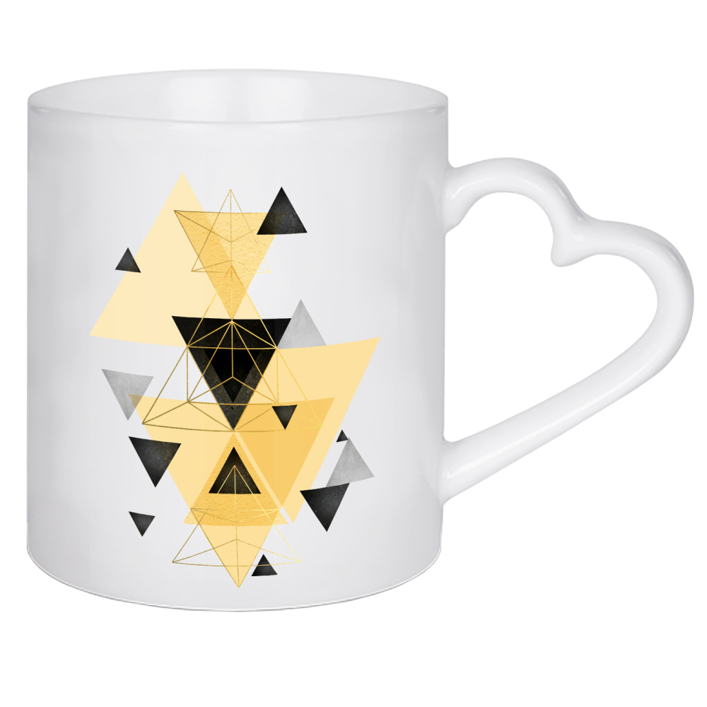 Herztasse "Yellow Geo" artboxONE - Abstrakt,Geometrie
