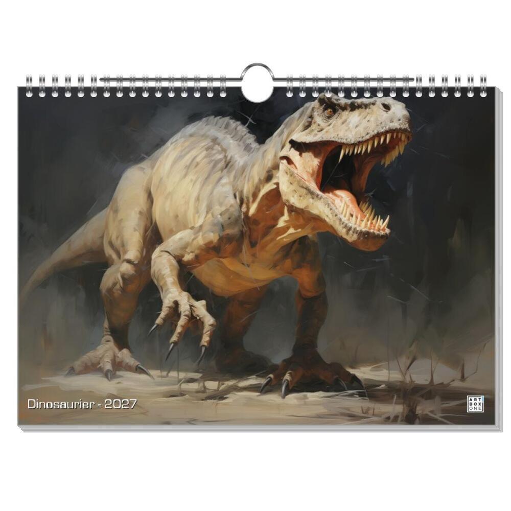 artboxONE Wandkalender A4 2026 Dinosaurier Dinosaurier