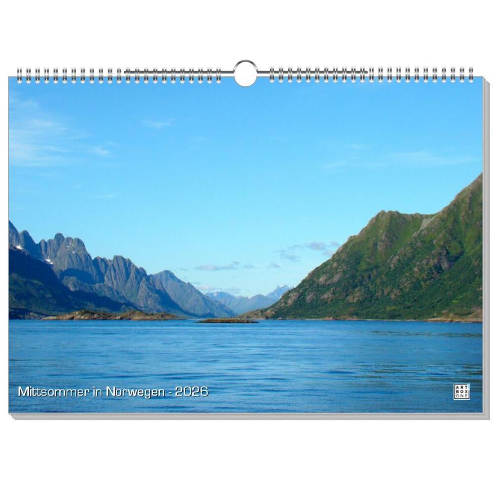 artboxONE Wandkalender A3 2026 Mittsommer in Norwegen Norwegen