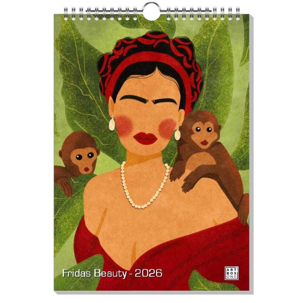 artboxONE Wandkalender A4 2026 Fridas Beauty Frida kahlo