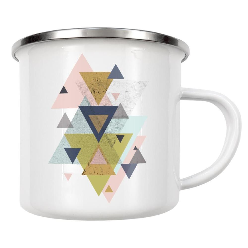 Emaille Tasse "Mid-Century Geometric 03" artboxONE - Abstrakt,Geometrie