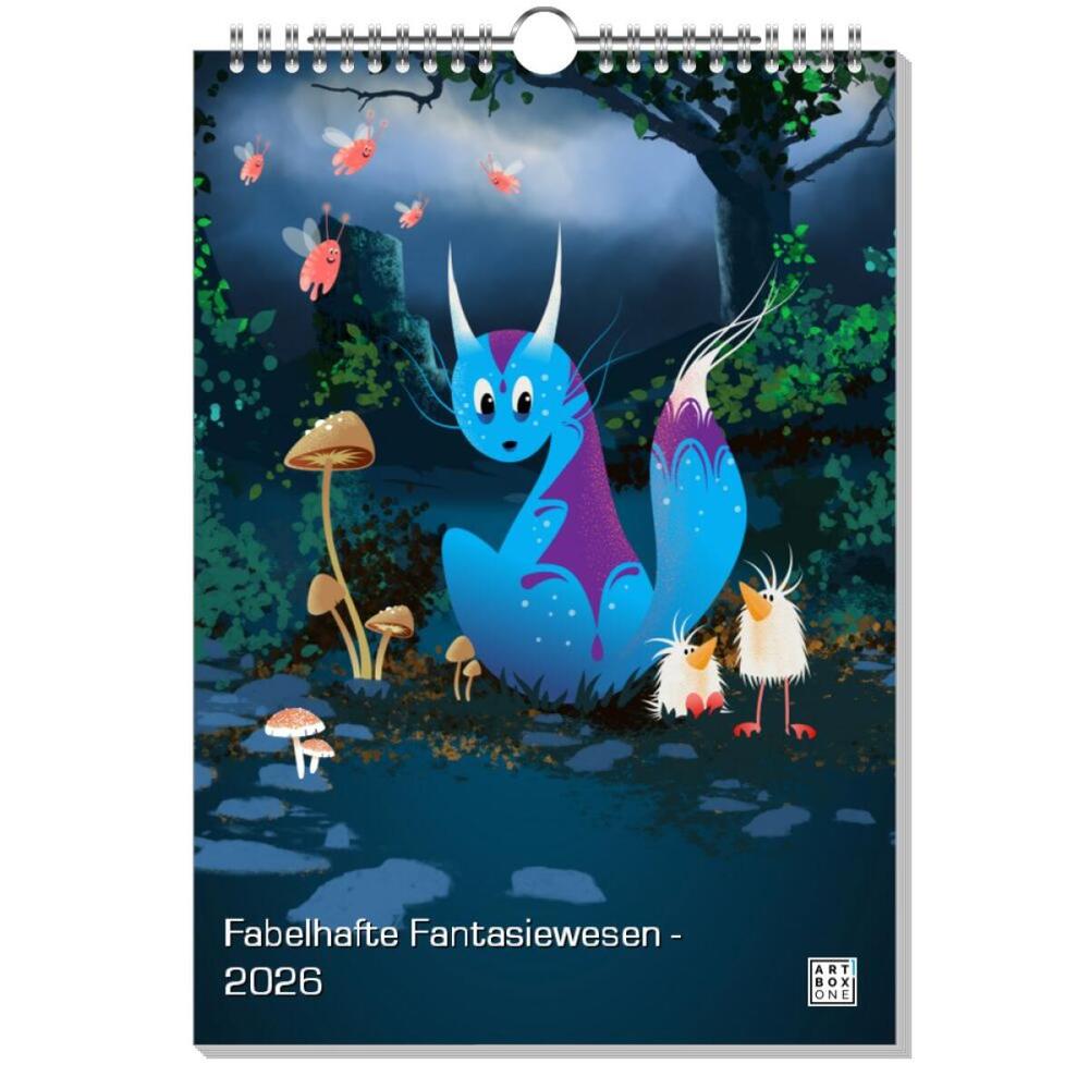 artboxONE Wandkalender A4 2025 Fabelhafte Fantasiewesen Fabelwesen