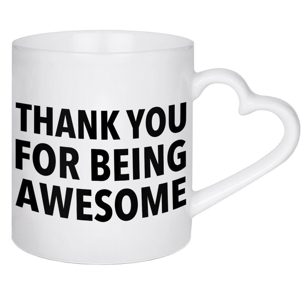 Herztasse "Awesome" artboxONE - Typografie,Schwarzweiß,Liebe