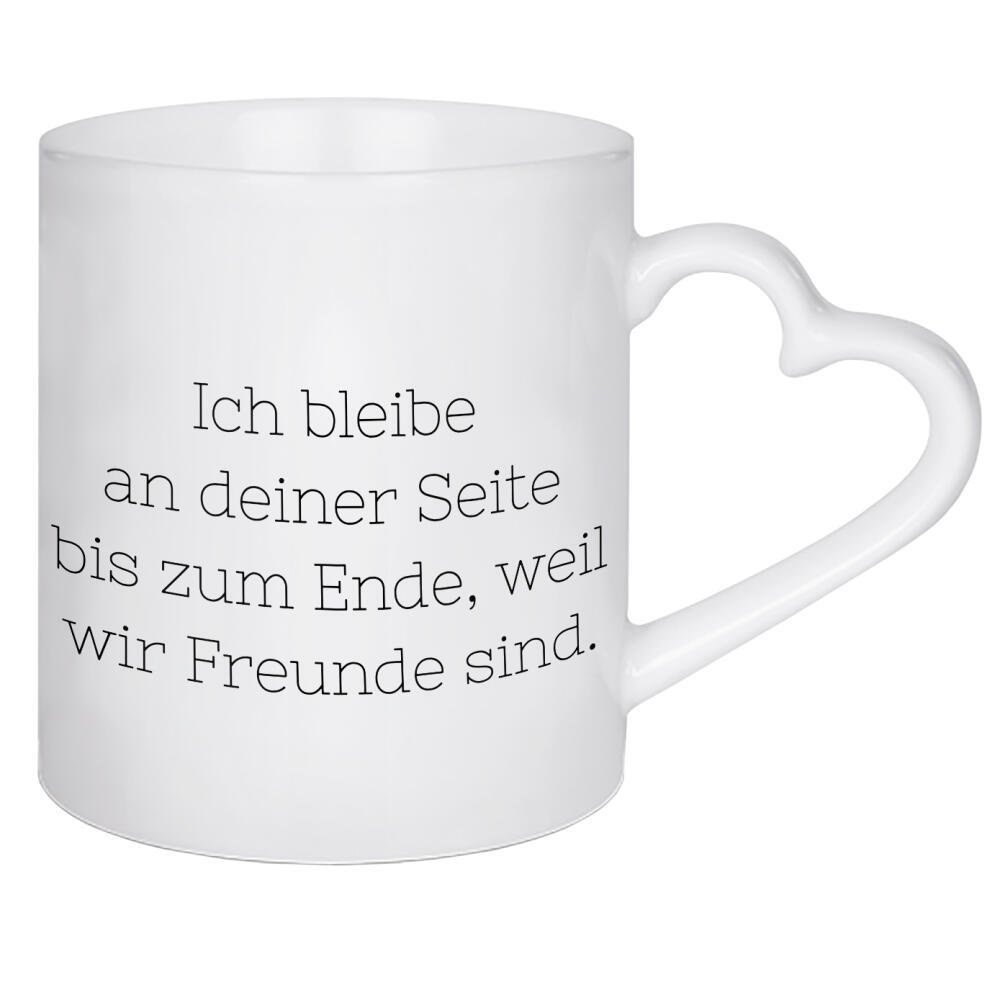 Herztasse "An deiner Seite" artboxONE - Typografie,Schwarzweiß,Liebe