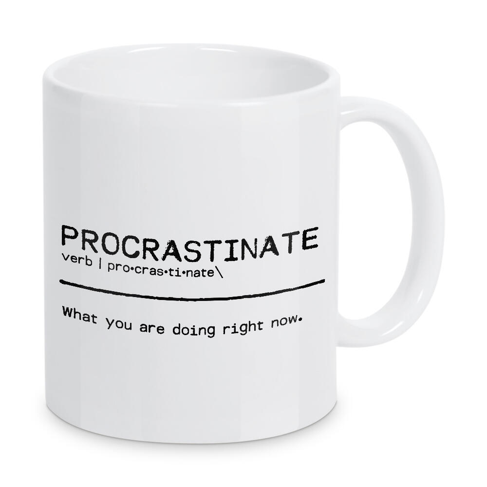 Tasse "Procrastinate Quote" artboxONE - Typografie,Schwarzweiß,Lustig