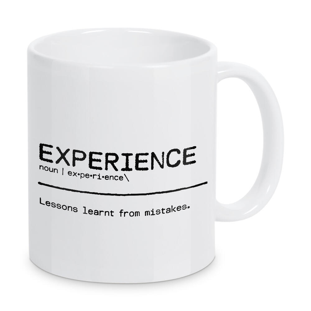 Tasse "Experience Quote" artboxONE - Typografie,Schwarzweiß,Lustig