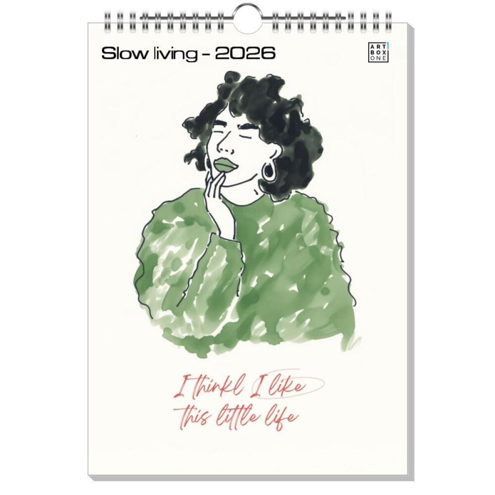 artboxONE Wandkalender A4 2026 Slow living Leben