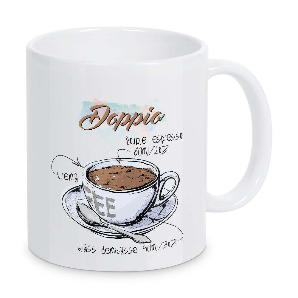Tasse "Café Crema" artboxONE - Essen & Trinken - Rezept,Drink,Trinken,Coffee,Bar,Zucker,Tasse,Cafe,Kaffee