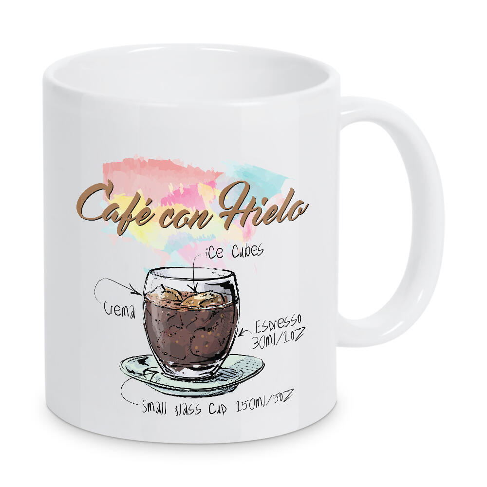 Tasse "Café Con Hielo" artboxONE - Essen & Trinken - Rezept,Drink,Trinken,Coffee,Bar,Zucker,Tasse,Cafe,Ice kugel,Kaffee