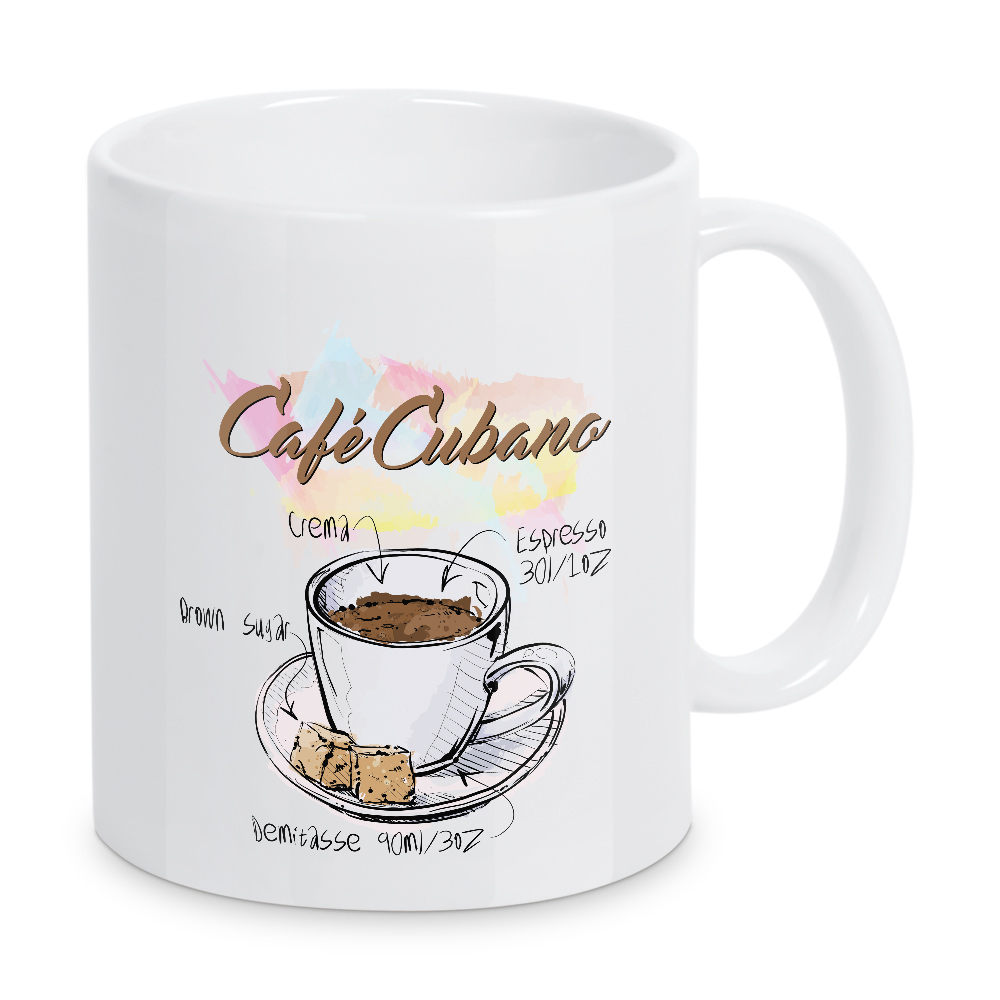 Tasse "Café Cubano" artboxONE - Essen & Trinken - Rezept,Drink,Trinken,Coffee,Bar,Zucker,Tasse,Cafe,Kaffee
