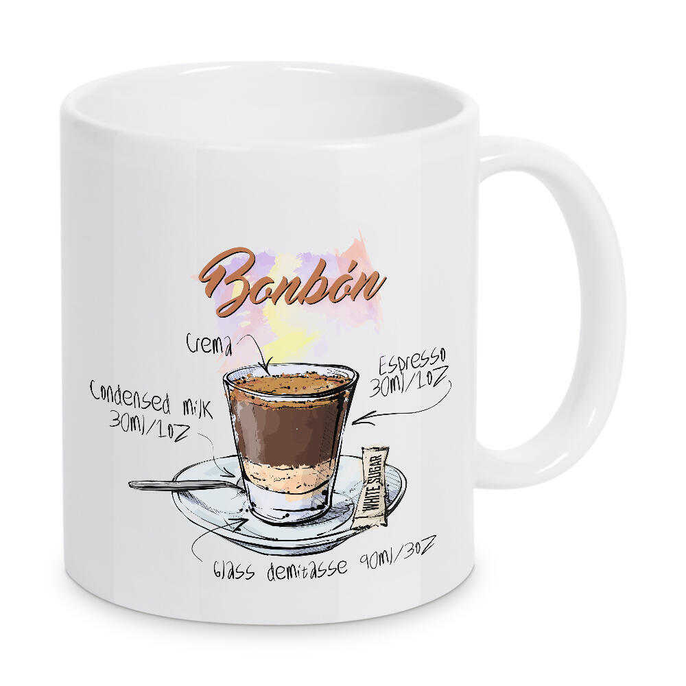 Tasse "Bonbon coffee" artboxONE - Essen & Trinken - Rezept,Drink,Trinken,Coffee,Bar,Zucker,Tasse,Cafe,Kaffee