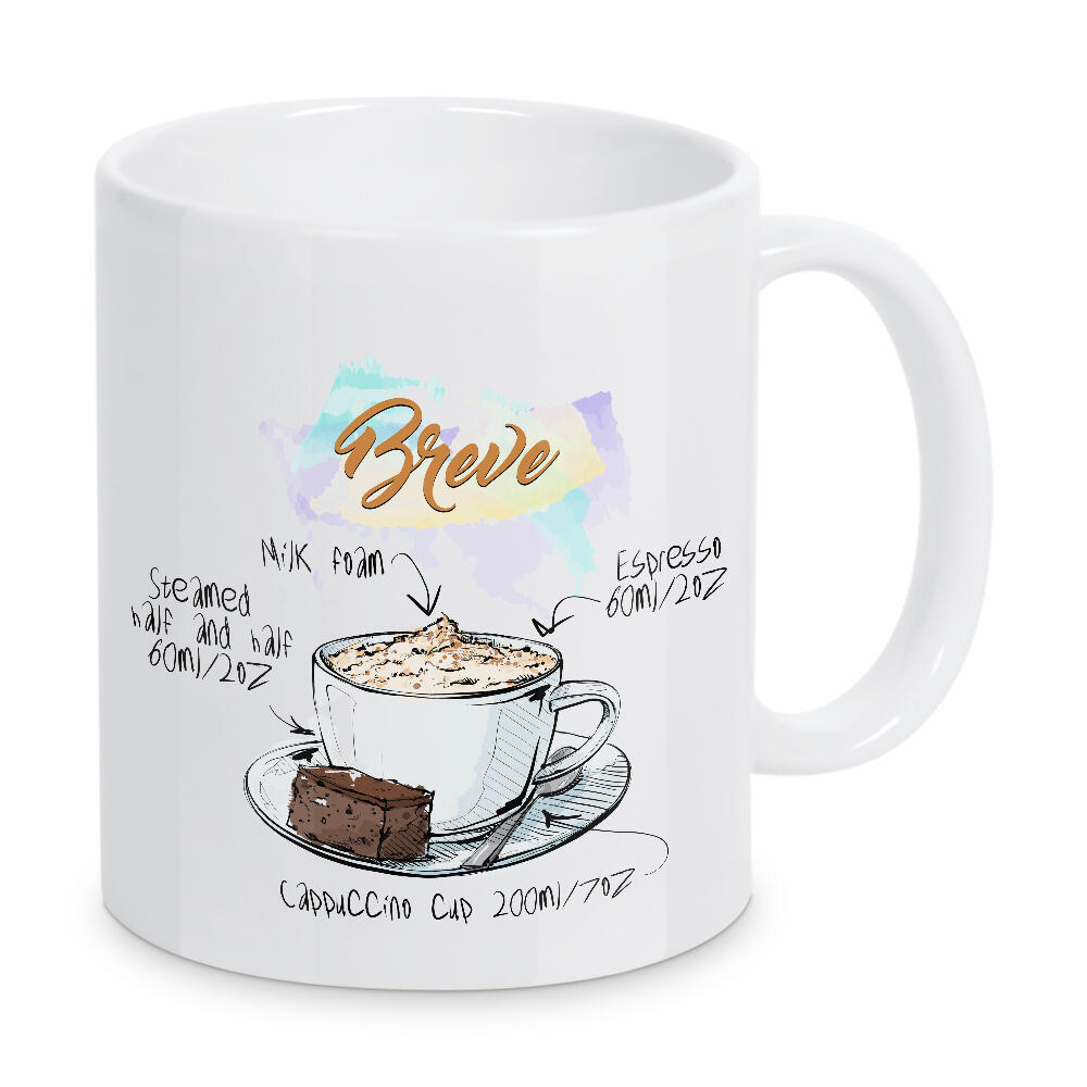 Tasse "Breve coffee" artboxONE - Essen & Trinken - Rezept,Drink,Trinken,Coffee,Bar,Zucker,Tasse,Cafe,Kuchen,Kaffee