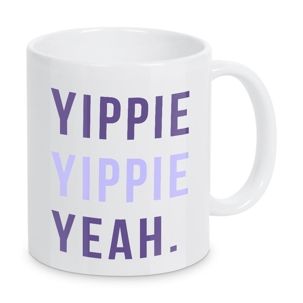 Tasse "Yippie UV" artboxONE - Typografie,Ultraviolet