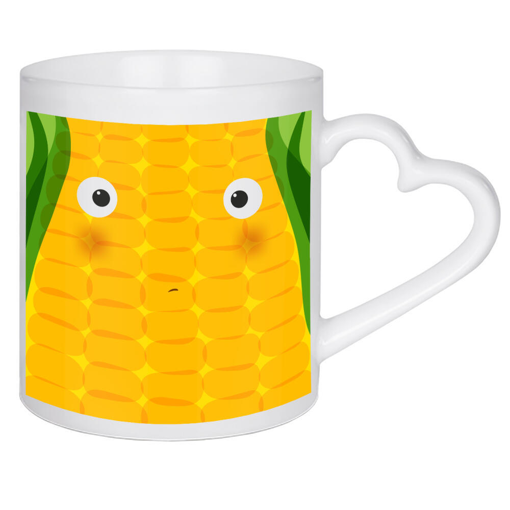 Herztasse "Vegetable muzzle corn" artboxONE - Für Kinder,Essen & Trinken,Comic,Essen & Trinken / Obst & Gemüse