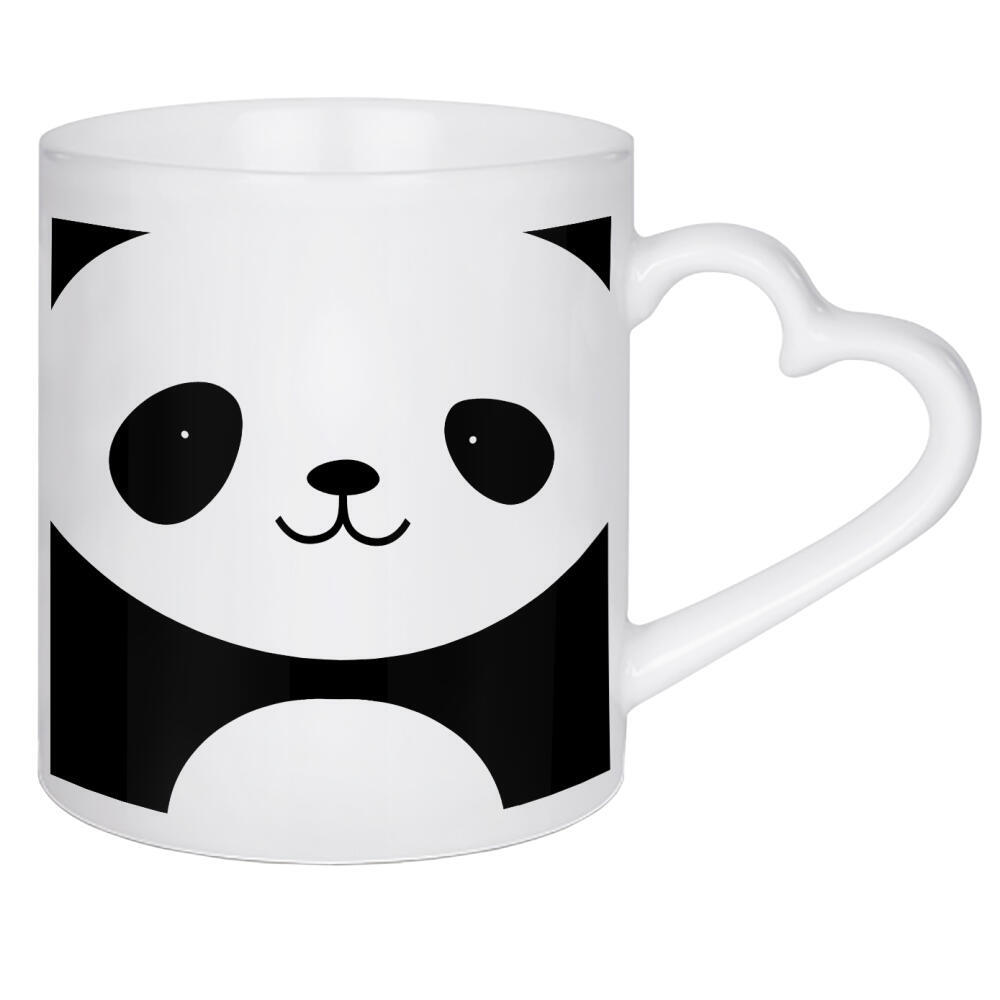 Herztasse "Animal muzzle panda" artboxONE - Für Kinder,Tiere,Comic,Schwarzweiß