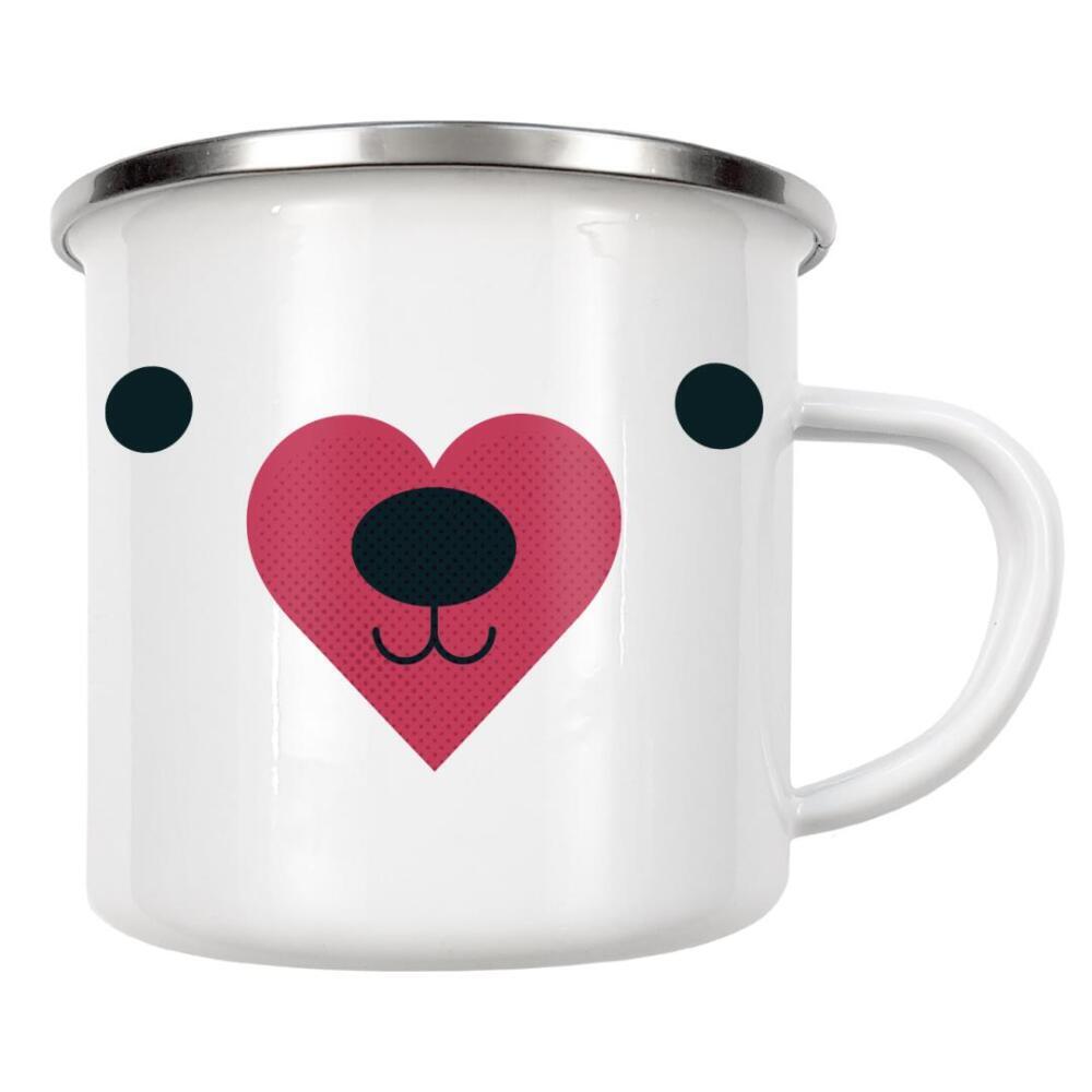 Emaille Tasse "Love Can Be So Simple" artboxONE - Für Kinder,Tiere,Comic,Liebe,Für Mama,Für Papa