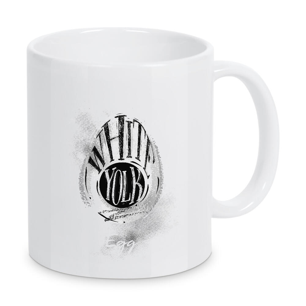 Tasse "Egg cutting scheme chalk" artboxONE - Tiere,Essen & Trinken,Schwarzweiß