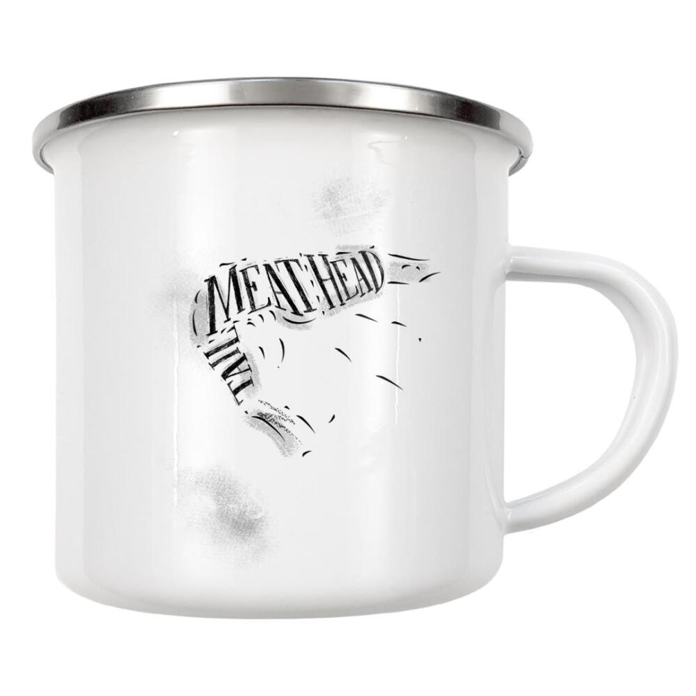 Emaille Tasse "Shrimp cutting scheme chalk" artboxONE - Tiere,Essen & Trinken,Schwarzweiß