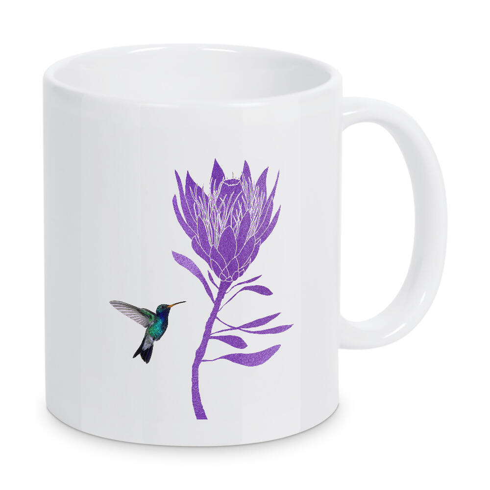 Tasse "Hummingbird & Purple Flower II" artboxONE - Natur,Floral,Tiere,Abstrakt,Ultraviolet