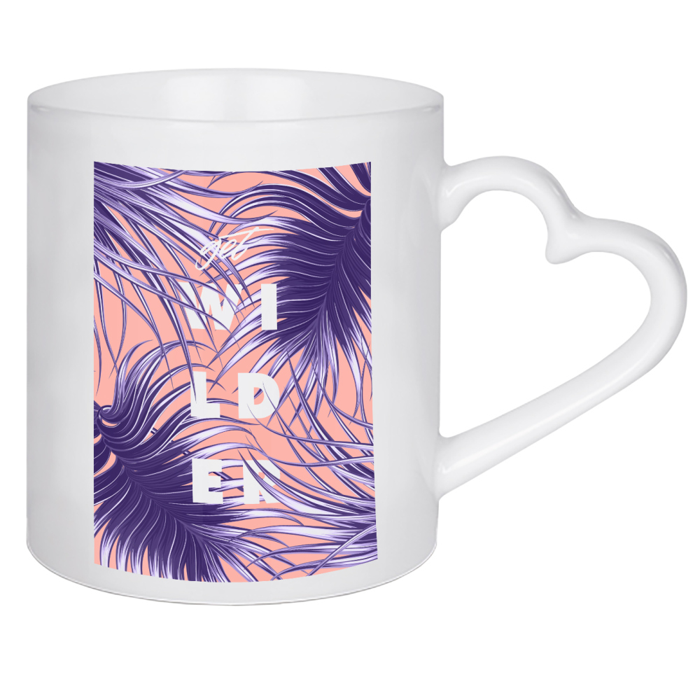 Herztasse "Get Wilder" artboxONE - Typografie,Natur,Reise,Floral,Ultraviolet