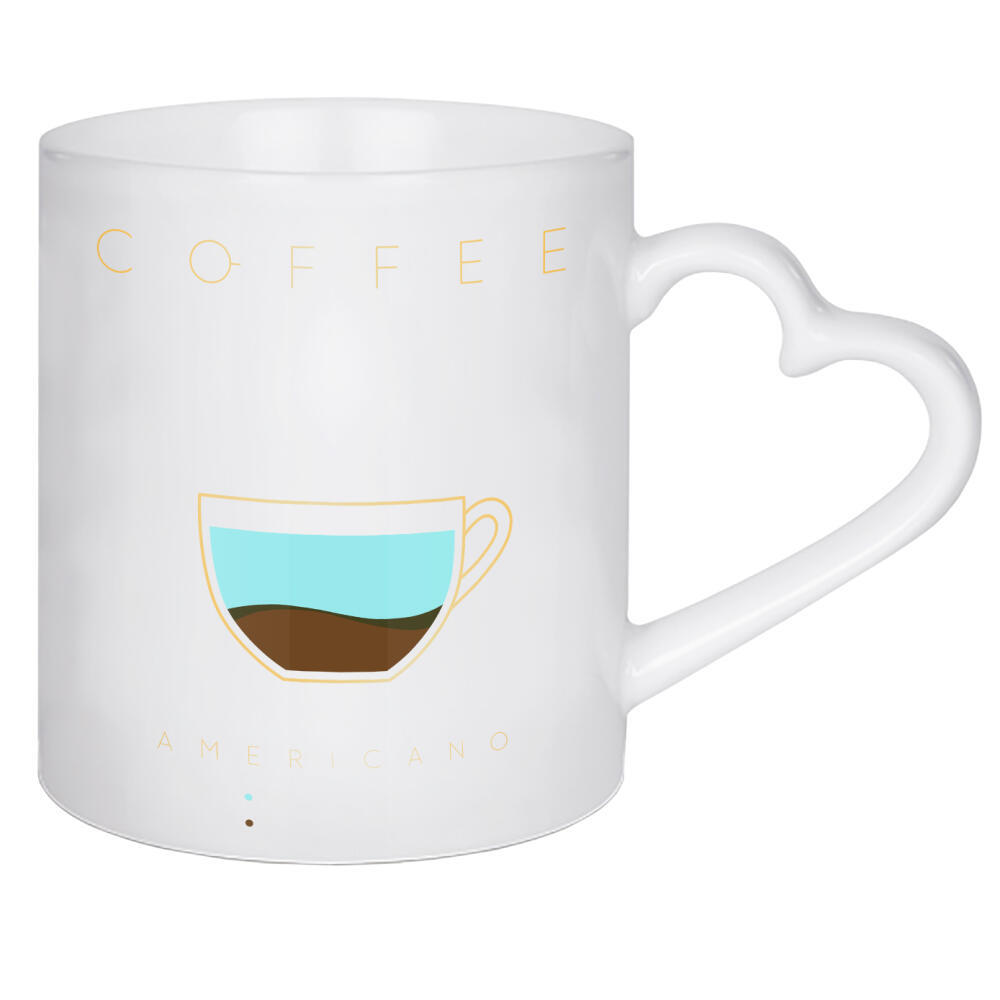 Herztasse "Coffee americano" artboxONE - Essen & Trinken