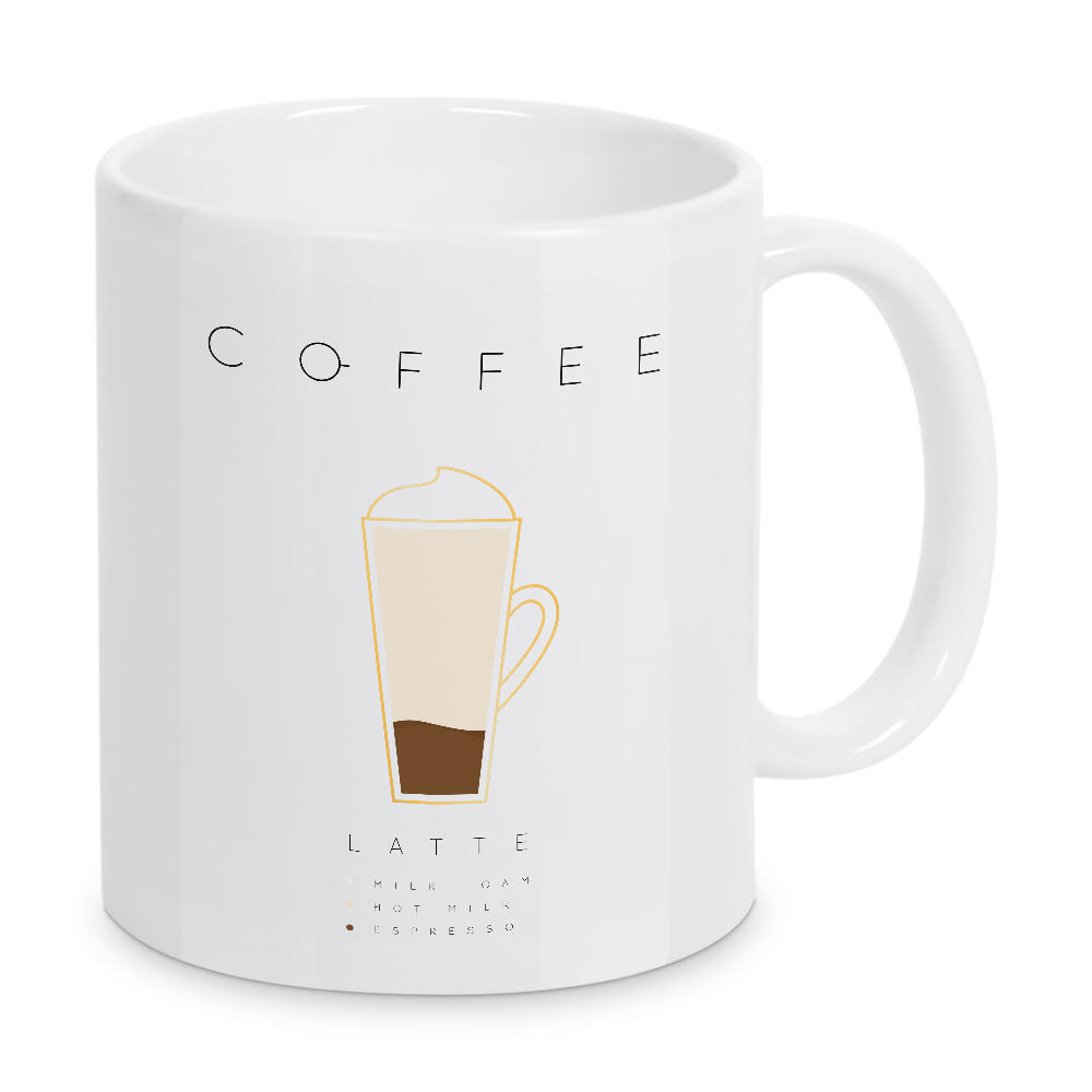 Tasse "Coffee latte white" artboxONE - Essen & Trinken,Fashion - Coffee,Kaffee,Latte macchiato