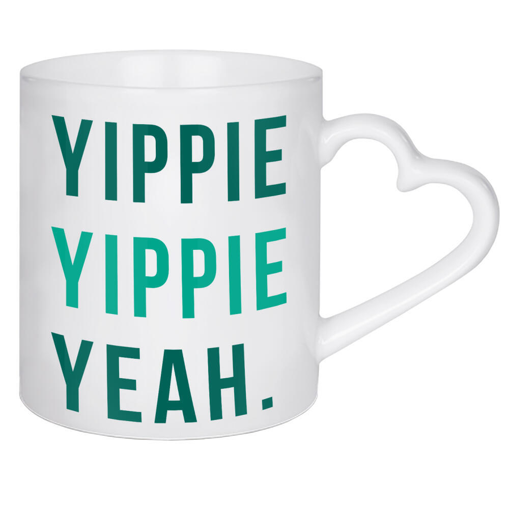 Herztasse "Yippie Arcadia" artboxONE - Typografie,Arcadia - Yippie,Yeah,Arcadia,Pantone,Typo,Typografie,Typography