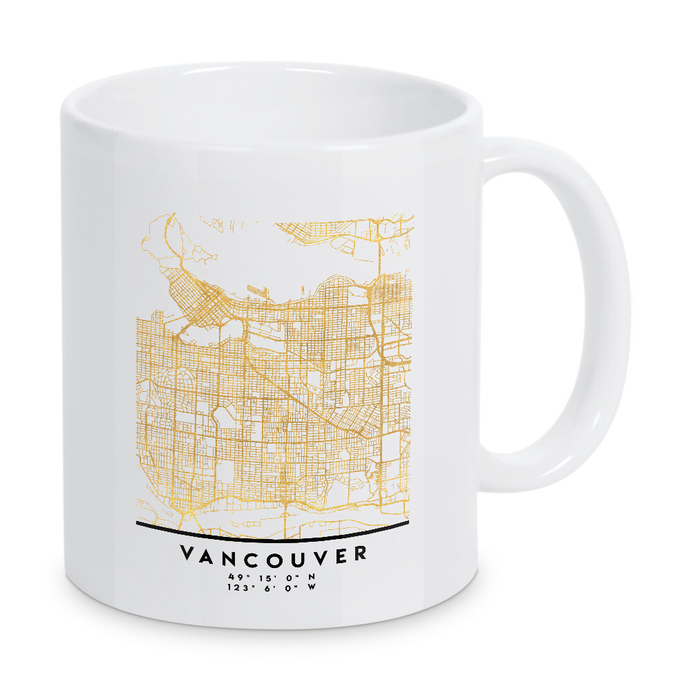 Tasse "VANCOUVER CANADA STREET MAP ART" artboxONE - Städte,Reise,Kartografie