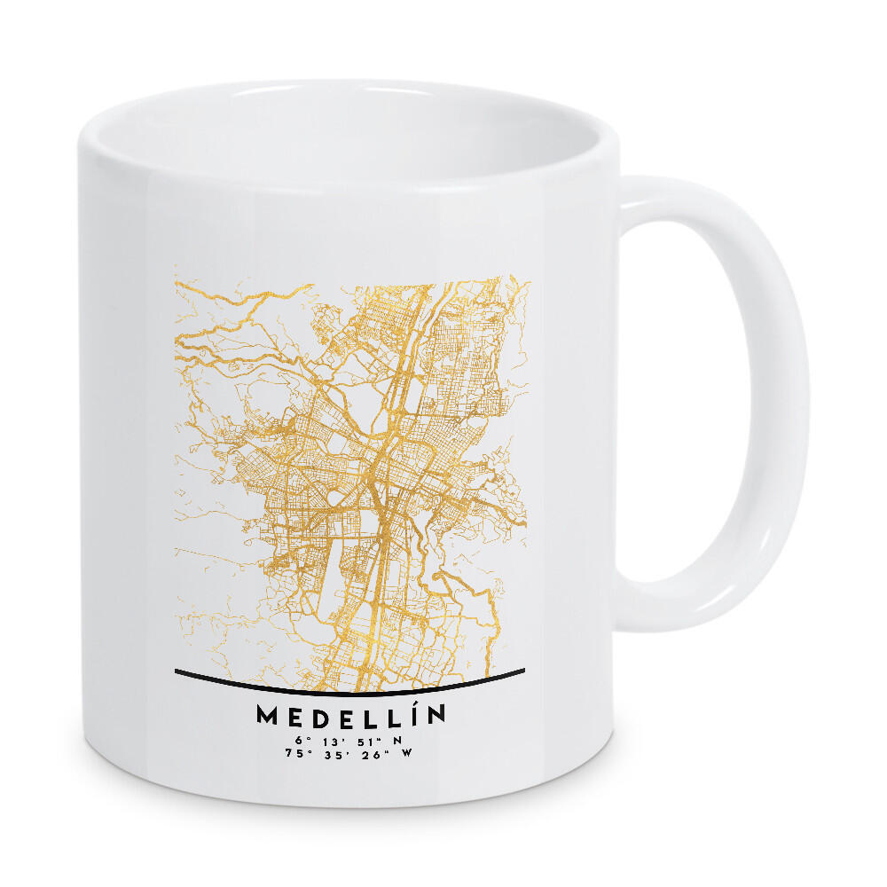 Tasse "MEDELLIN COLOMBIA STREET MAP ART" artboxONE - Städte,Reise,Kartografie