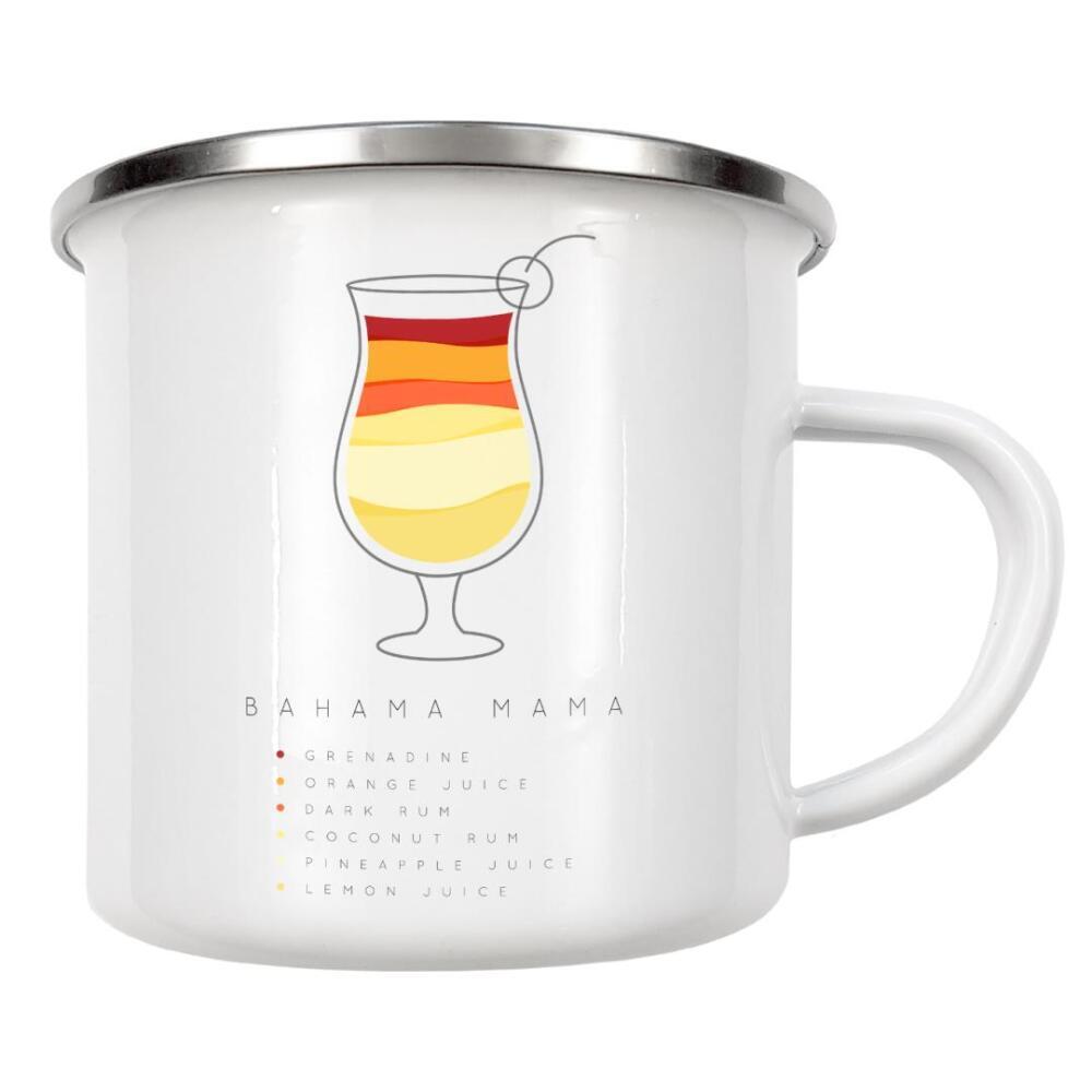 Emaille Tasse "Bahama Mama cocktail" artboxONE - Essen & Trinken,Essen & Trinken / Alkohol