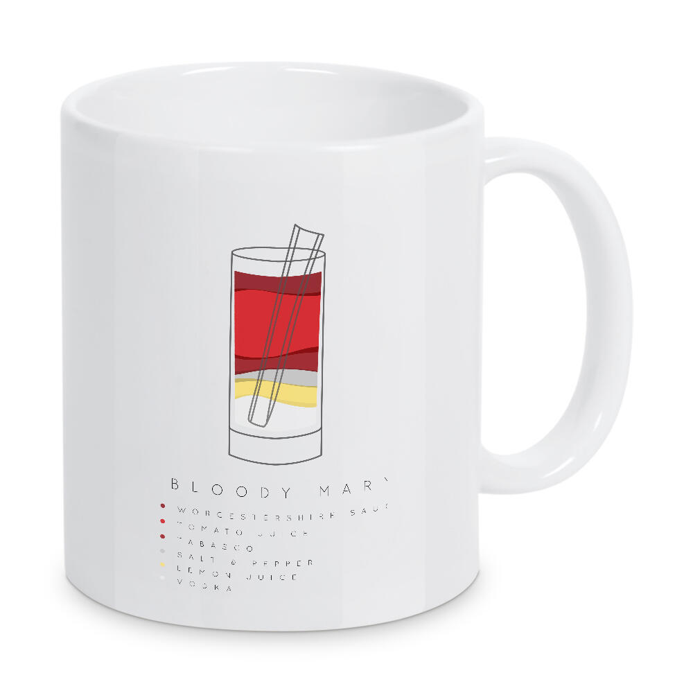 Tasse "Bloody Mary cocktail flat" artboxONE - Essen & Trinken,Essen & Trinken / Alkohol