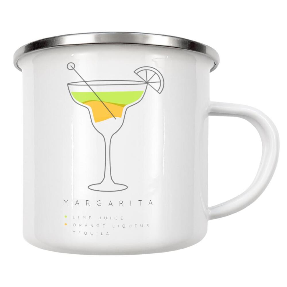 Emaille Tasse "Margarita cocktail flat" artboxONE - Essen & Trinken,Essen & Trinken / Alkohol