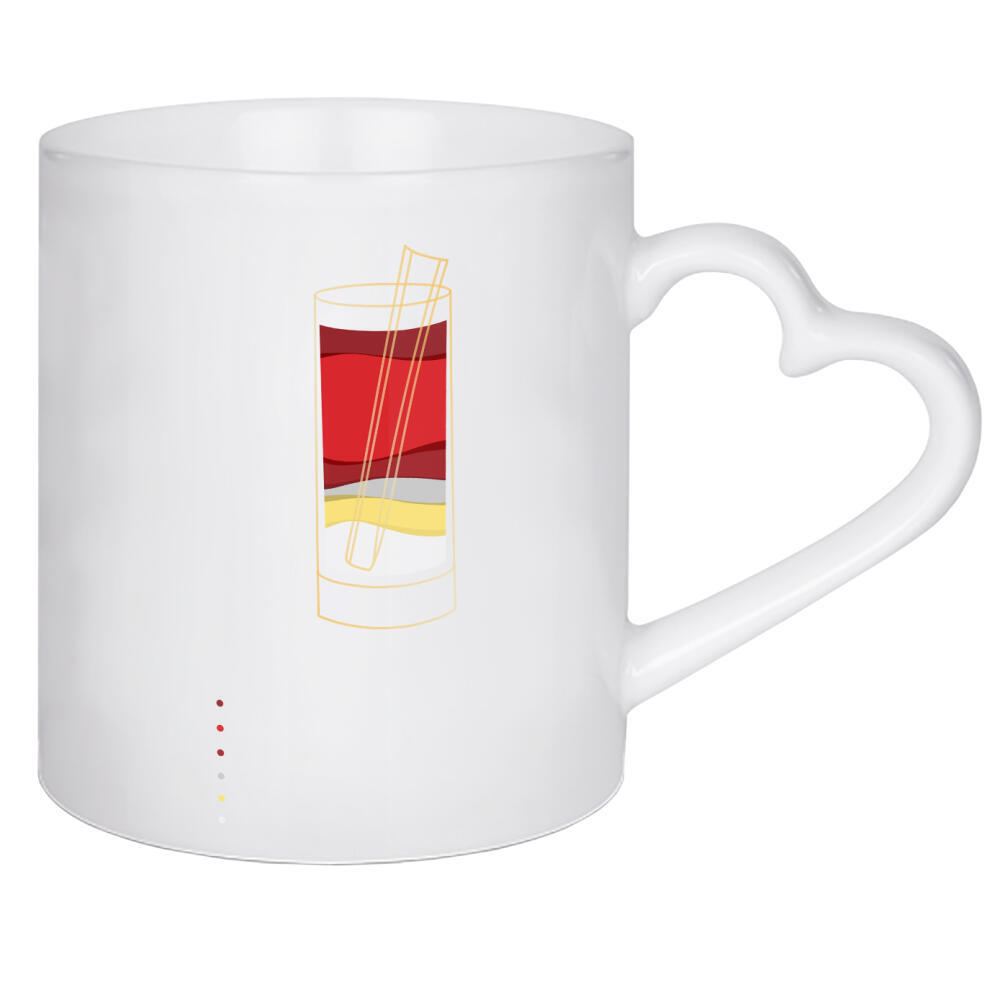 Herztasse "Bloody Mary cocktail flat blue" artboxONE - Essen & Trinken,Essen & Trinken / Alkohol