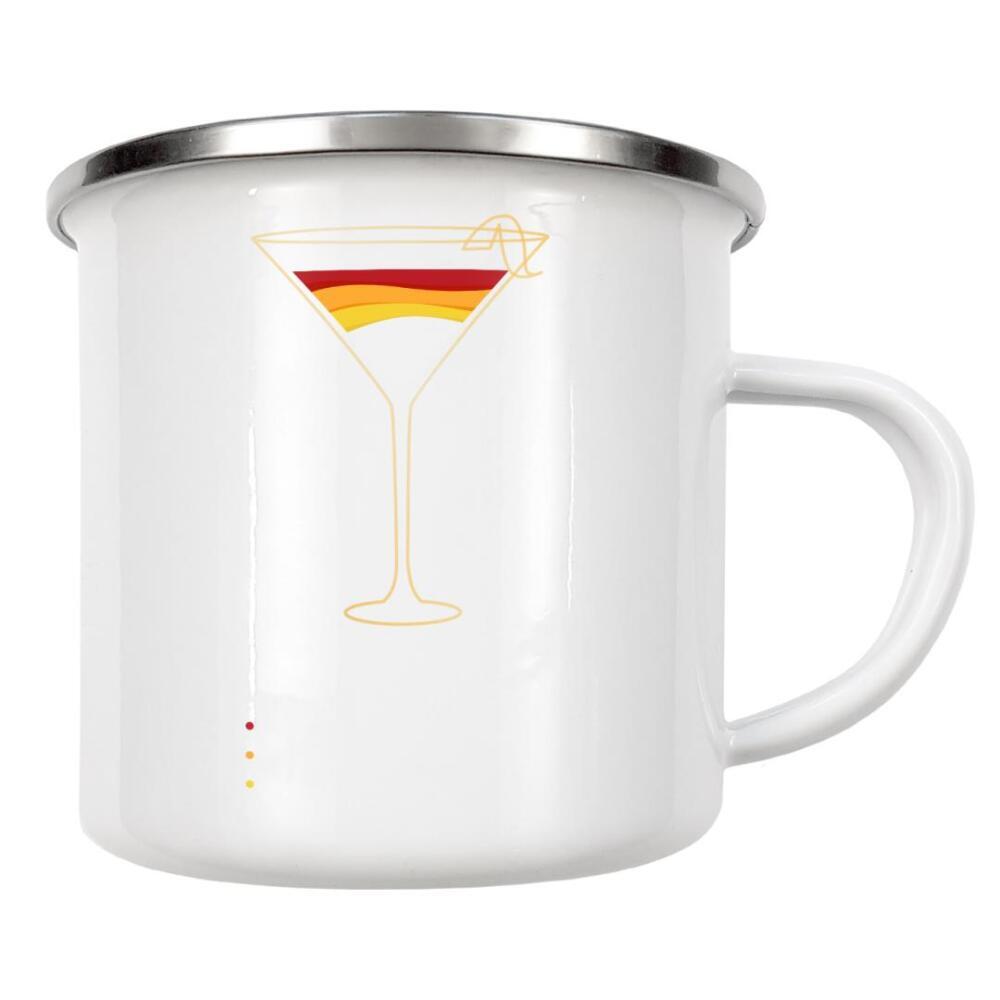 Emaille Tasse "Cosmopolitan cocktail flat blue" artboxONE - Essen & Trinken,Essen & Trinken / Alkohol