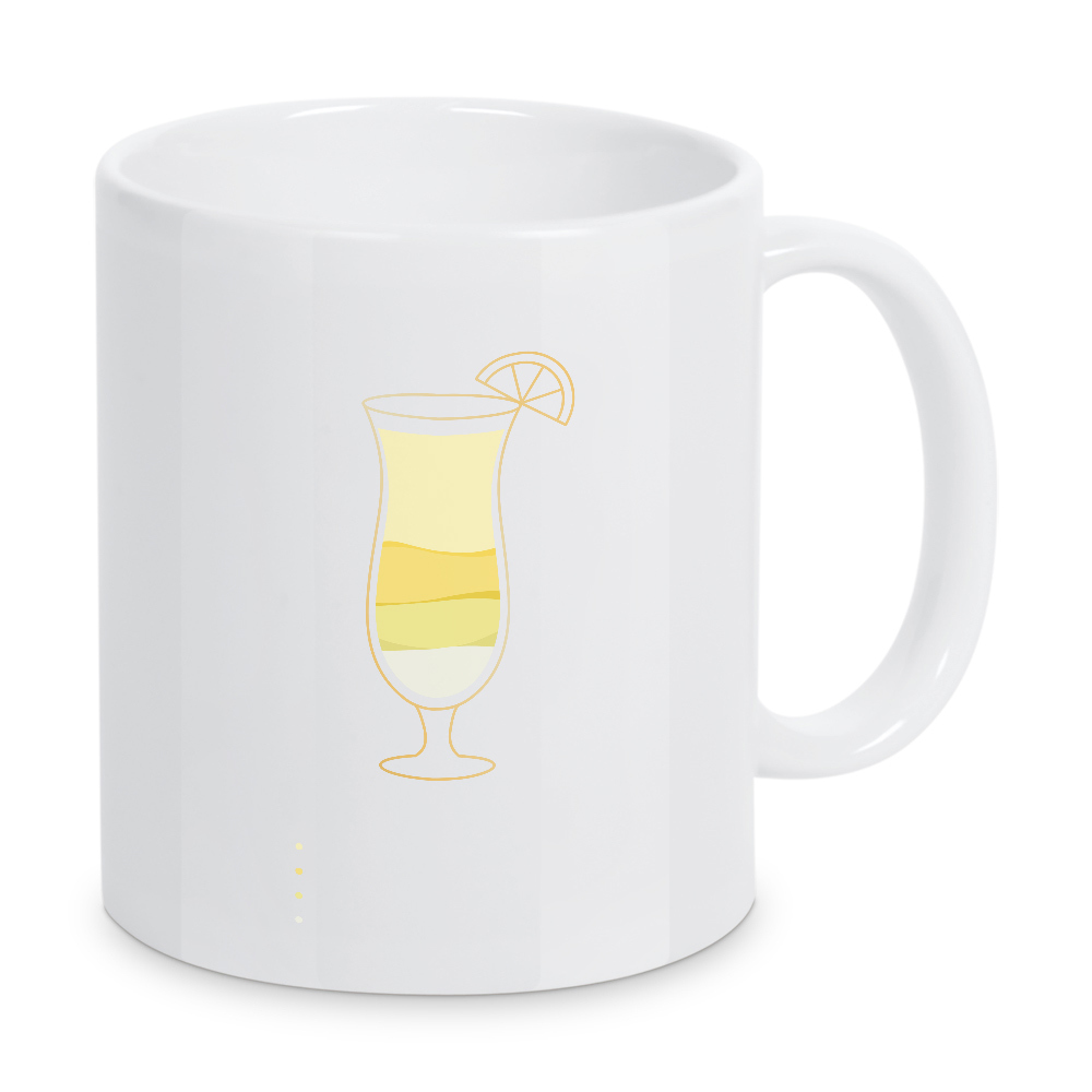 Tasse "Pina Colada cocktail flat blue" artboxONE - Essen & Trinken,Essen & Trinken / Alkohol