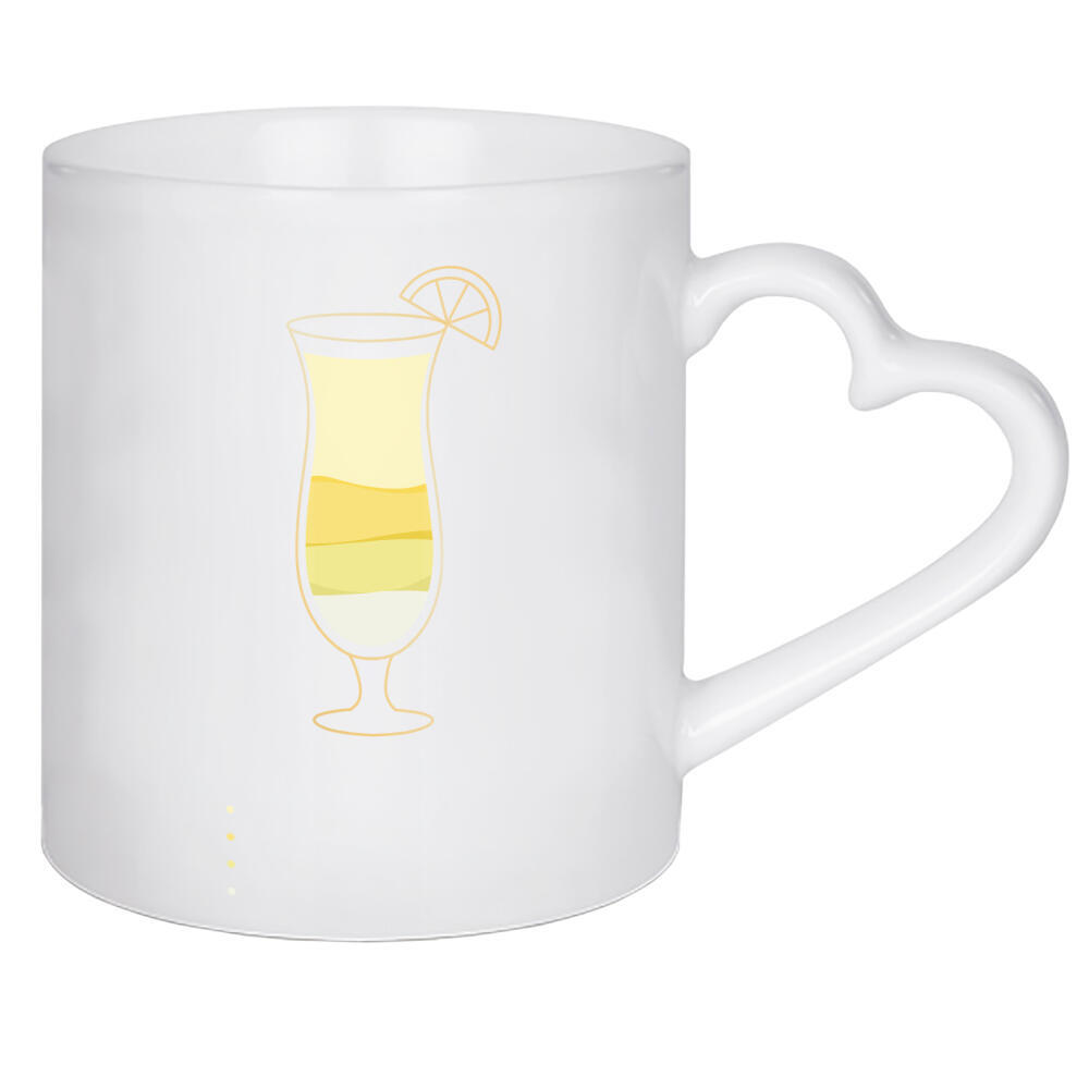 Herztasse "Pina Colada cocktail flat blue" artboxONE - Essen & Trinken,Essen & Trinken / Alkohol